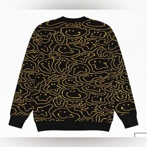 WESC x LEON Warp Sweden Smiley Face Sweater Mens Size L Womens Size XL